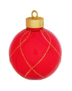 Елочный шар Традиции o8 см пластик красный Без бренда