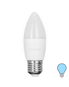 Лампа светодиодная свеча 9Вт 806Лм E27 холодный белый свет Osram