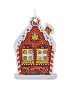 Декоративная подвеска Пряничный домик 6 3x8 9 см цвет разноцветный Без бренда