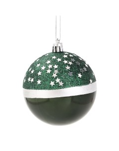 Елочное украшение Шар с блестками Christmas o7 8 см цвет зеленый Без бренда