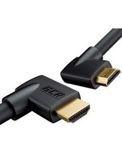 GCR Кабель 1 0m HDMI 2 0 M правый угол M правый угол черный HDR 4 2 2 Ultra HD 4K 60 fps 60Hz 5K 30H Green connection