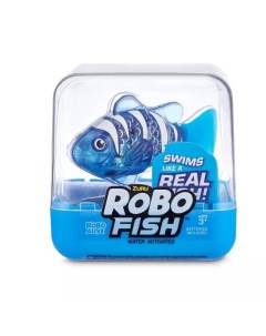 Интерактивная игрушка RoboAlive Robo Fish плавающая рыбка голубая Zuru