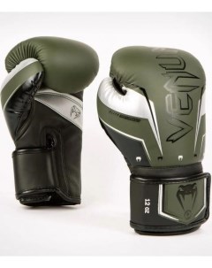 Боксерские перчатки Elite Evo Khaki Silver 14 OZ Venum