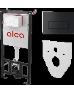 Система инсталляции для унитазов кнопка смыва черная Alcaplast