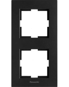 Рамка Karre Plus вертикальная 2 поста черный кварц WKTF08123CB RU Panasonic