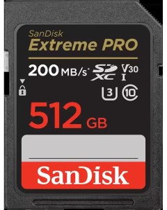 Карта памяти 512Gb SDXC Extreme Pro Class 10 UHS I U3 V30 SDSDXXD 512G GN4IN Sandisk