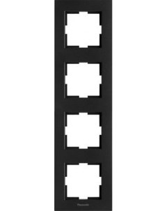 Рамка Karre Plus вертикальная 4 поста черный кварц WKTF08143CB RU Panasonic