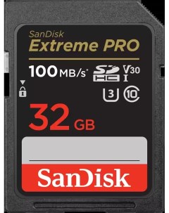 Карта памяти 32Gb SDHC Extreme Pro Class 10 UHS I U3 V30 SDSDXXO 032G GN4IN Sandisk