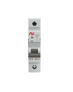 Автоматический выключатель Averes AV 10 1P 4А тип C 10 кА 230 В на DIN рейку mcb10 1 04C av Ekf