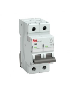 Автоматический выключатель Averes AV 10 2P 2А тип D 10 кА 230 В на DIN рейку mcb10 2 02D av Ekf