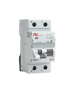 Автомат дифференциальный Averes DVA 6 32А 30 мА 2P тип A 6 кА rcbo6 1pn 32C 30 a av Ekf