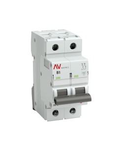 Автоматический выключатель Averes AV 6 2Р 1А тип B 6 кА 230 В на DIN рейку mcb6 2 01B av Ekf