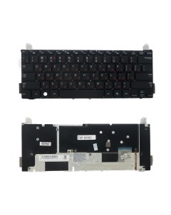 Клавиатура для ноутбука Samsung NP900X1A NP900X1B Series Плоский Enter Черная без рамк Vbparts