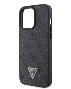 Чехол для iPhone 15 Pro Max Diamond metal logo Hard Black Guess