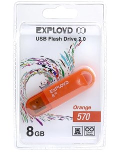 Флешка 8GB 570 8 ГБ оранжевый Exployd