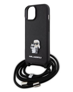 Чехол для iPhone 15 со шнурком NFT Karl Choupette Hard Black Karl lagerfeld