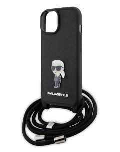 Чехол для iPhone 15 со шнурком NFT Karl Ikonik Hard Black Karl lagerfeld