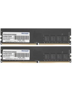 Оперативная память Patriot Signature 32Gb DDR4 3200MHz PSD432G3200K 2x16Gb KIT Patriot memory