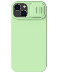 Чехол для iPhone 15 CamShield Silky Silicone Mint Green Nillkin