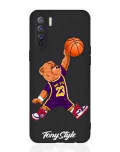 Чехол для смартфона OPPO A91 OPPO Reno3 черный силиконовый Tony баскетболист с мячом Tony style