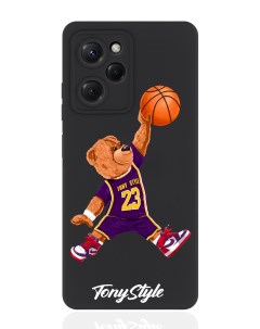 Чехол для смартфона Xiaomi Poco X5 Pro 5G черный силиконовый Tony баскетболист с мячом Tony style