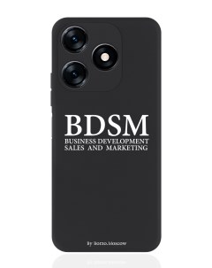 Чехол для смартфона Tecno Spark 10 10C черный силиконовый BDSM business development Borzo.moscow