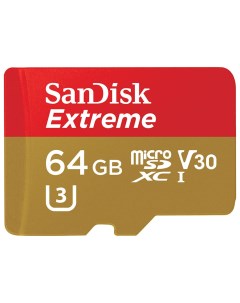 Карта памяти Micro SDXC Extreme U3 64GB Sandisk