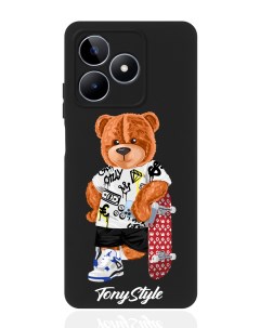 Чехол для смартфона Realme C53 Narzo N53 черный силиконовый со скейтом Tony style
