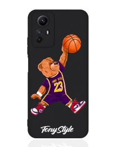 Чехол для смартфона Xiaomi Redmi Note 12s черный силиконовый Tony баскетболист с мячом Tony style