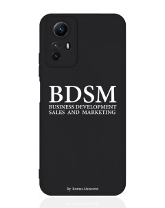 Чехол для смартфона Xiaomi Redmi Note 12s черный силиконовый BDSM business development Borzo.moscow