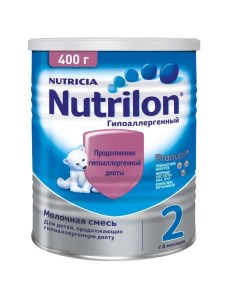 Детская смесь 2 молочная сухая гипоаллергенная с 6 месяцев 400 г Nutrilon