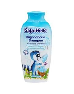 Гель шампунь для купания детский с ароматом сахарной ваты 400мл Saponello