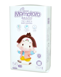 Детские подгузники 2 S 56 шт Momotaro