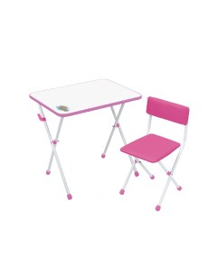 Комплект детской мебели Умка Фантазер стол стул розовый белый Nika