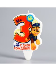 Щенячий патруль Свеча в торт С Днем рождения Paw patrol