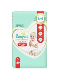 Подгузники трусики Premium Care 5 12 17 кг 52 шт Pampers