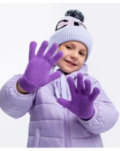 Перчатки детские 223BBGX76023100 фиолетовый 18 Button blue