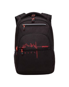 Рюкзак для мальчиков RU 431 2 черный красный Grizzly