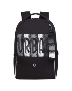 Рюкзак школьный легкий с жесткой спинкой 2 отделения черный серый RB 451 3 2 Grizzly