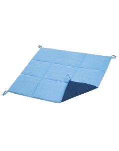 Игровой коврик для вигвама из голубого льна с контрастными шторками vv020353 Vamvigvam