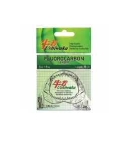Поводок Fluorocarbon UF2514 14кг 25см 2 упк по 2шт Ushiwaka