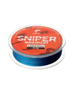 Шнур плетеный Sniper BRAID диаметр 0 26 мм тест 12 25 кг 91 м синий Salmo