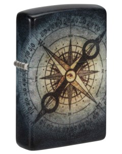 Зажигалка Compass Ghost латунь сталь черная 38x13x57 мм Zippo