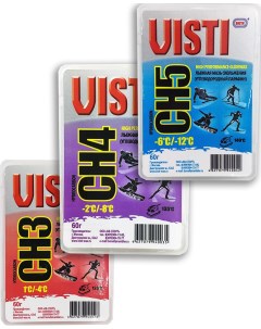 Набор лыжных парафинов базовый CH 3 4 5 1 12 180 гр Visti