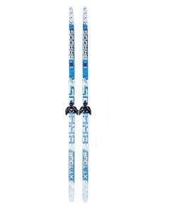 Лыжный комплект подростковый с креплением 75 мм Brados XT TOUR BLUE Stc