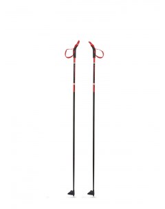 Палки лыжные 125 см Black Red 100 стекловолокно Vuokatti