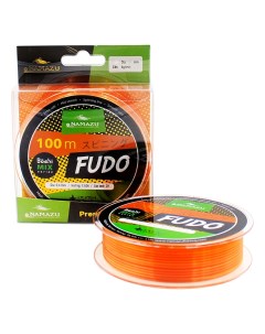Леска Fudo L 100 м d 0 25 мм тест 4 62 кг оранжево желтая Namazu