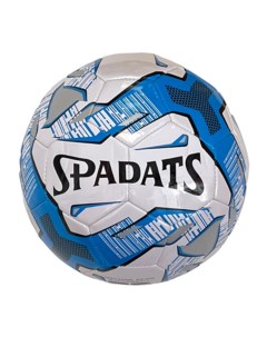 Мяч футбольный SP 502 3 слоя PU 3 2 420 гр машинная сшивка белый синий Spadats