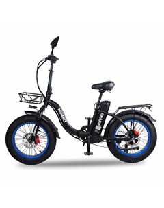 Электровелосипед F11 черный с синими ободами Minako