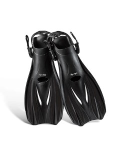 Ласты для плавания гибкие запатентованный дизайн черные М 39 43 RU Wave